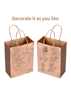 Αγορά Φλεξοεκτύπωση Kraft Paper Bag Περιβαλλοντικά φιλική συσκευασία δώρων online manufacture