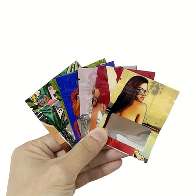 Προσαρμοσμένη εκτύπωση 3.5 Mil Zip Lock Mylar Pouch για αποθήκευση τροφίμων και σνακ
