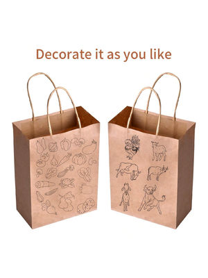 Φλεξοεκτύπωση Kraft Paper Bag Περιβαλλοντικά φιλική συσκευασία δώρων